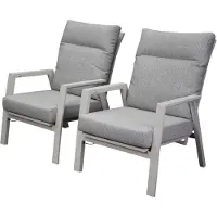 AVH-Collectie Barolo lounge balkonset 2 delig verstelbaar latte zand aluminium