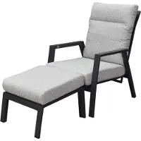 AVH-Collectie Barolo lounge balkonset 2 delig verstelbaar antraciet aluminium