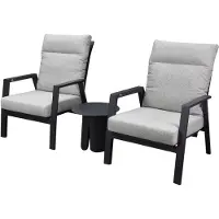 AVH-Collectie Barolo lounge balkonset 3 delig verstelbaar antraciet aluminium