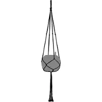 Lechuza Macramé Cotton PURE 120 - Plantenhanger - 120 cm lengte - zwart - 100% katoen
