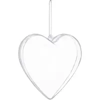 Springos Hobby/DIY Kersthart 1 Stuk 10 cm Transparant