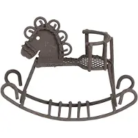 Clayre & Eef Decoratie Beeld Paard 9x3x6 cm Bruin Ijzer Bruin