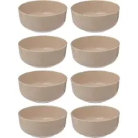 Secret De Gourmet Soepkommen/schaaltjes - 8x - Santorini - keramiek - D15 x H6.5 cm - beige