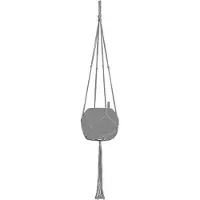 Lechuza Macramé Cotton PURE 120 - Plantenhanger - 120 cm lengte - grijs - 100% katoen