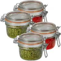 Le Parfait 10x Luchtdichte weckpotten transparant glas 125 ml - Weckpotten