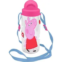 Pipsa Possu Peppa Pig Tritan Drinkfles Met koort 500 ml. - Schoolfles - Waterfles