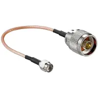 Goobay N (m) - RP-SMA (m) kabel - RG316 - 50 Ohm / transparant - 0,15 meter