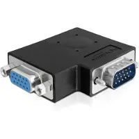 DeLOCK VGA (m) - VGA (v) adapter - 90° haaks naar links