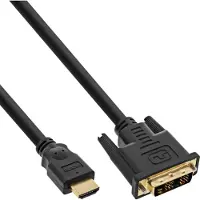 InLine HDMI-DVI kabel, HDMI Male naar DVI 18+1 Male, vergulde contacten, 1.5m