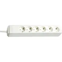 Brennenstuhl 1159420015 Stekkerdoos | Eco-Line | 6 Sockets | Wit | 1,5 meter