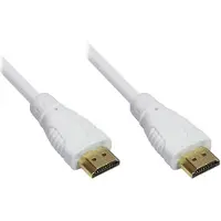 S-Impuls HDMI kabel - versie 1.4 (4K 30Hz) - CU koper aders / wit - 5 meter
