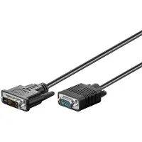Goobay DVI-I/VGA kabel 2m, Volledig HD