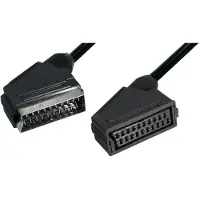 COM 21-pins Scart verlengkabel / zwart - 3 meter