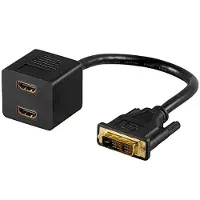 DeLOCK DVI-D Dual Link (m) - 2x HDMI (v) splitter - 0,10 meter