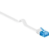 Goobay Netwerkkabel | Cat6a U/UTP | 10 meter (100% koper, Plat, Wit)