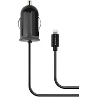 Mobiparts Lightning Autolader Met Vaste Kabel Zwart