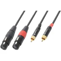 PD Connex 2x XLR (v) - 2x RCA (m) stereo audiokabel - 1,5 meter