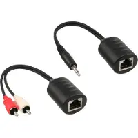 DeLOCK 3,5mm Jack - Tulp stereo audio over ethernet extender set