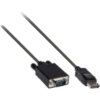 Nedis VGA-Kabel | DisplayPort Male | VGA Male | Vernikkeld | Maximale resolutie: 1080p | 2.00 m | Rond | PVC | Zwart | Label - CCGL37301BK20