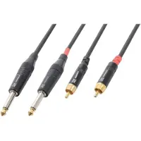 PD Connex 2x 6,35mm Jack - Tulp stereo audio kabel - 6 meter
