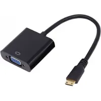 Dolphix Mini HDMI naar VGA adapter / zwart - 0,15 meter