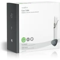 Nedis Coaxkabel op Haspel | RG58C/U | 50 Ohm | Dubbel Afgeschermd | ECA | 50.0 m | Coax | PVC | Wit | Gift Box - CSBG4025WT500