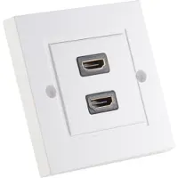 S-Conn S/CONN 79500-2, 2 x HDMI, Wit, 85 mm, 85 mm, 1 stuk