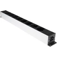 Plenty stekkerdoos met Prolink installatiestekker en 8 contacten / zwart/zilver