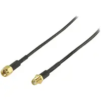 Nedis SMA (m) - SMA (v) verlengkabel - RG174 - 50 Ohm / zwart - 2 meter