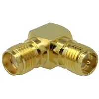 DeLOCK RP-SMA (v) - SMA (v) haakse adapter - 50 Ohm / 3 GHz