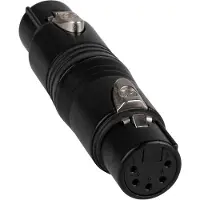 Neutrik NA5FF-B XLR 5-pins (v) - XLR 5-pins (v) DMX koppelstuk / zwart