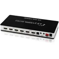 Coretek HDMI matrix schakelaar 4 naar 2 met extra Toslink + 3,5mm uitgang - versie 1.4 (4K 30Hz)