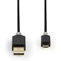Nedis USB-Kabel | USB-A Male naar USB Micro-B Male | 480 Mbps | 1 m | 1 stuks - CCBW60500AT10 CCBW60500AT10