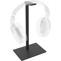 Cavus premium tafelstandaard voor hoofdtelefoons en headsets - rechthoekige voet / zwart