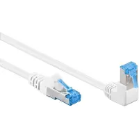 Goobay Netwerkkabel | Cat6a S/FTP | 5 meter (1x Haaks, Wit)
