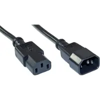 DINIC C13 - C14 stroomkabel voor UPS/PDU - 3x 1,50mm / zwart - 3 meter