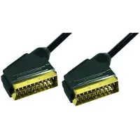 MaxTrack 21-pins Scart kabel - verguld / zwart - 3 meter