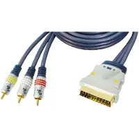MaxTrack Premium Scart (m) - Composiet 3RCA (m) kabel - 1,5 meter