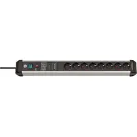 Brennenstuhl Premium-Protect-Line, stekkerdoos 8-voudig met overspanningsbeveiliging (3 m kabel, met schakelaar, Made in Germany)