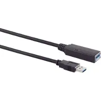 S-Conn Actieve USB naar USB verlengkabel - voeding via Micro USB - USB3.0 - tot 0,9A - 5 meter