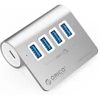 ORICO desktop USB-A/USB-C hub met 4 USB-A poorten - busgevoed - USB3.1 (tot 10 Gbit/s) / aluminium - 0,50 meter