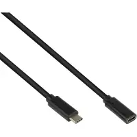 GOOD CONNECTIONS USB-C naar USB-C verlengkabel - USB3.2 (tot 10 Gbit/s) - PD tot 20V/5A - video tot 4K 60Hz / zwart - 1 meter