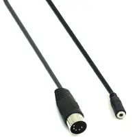 Dolphix DIN 5-pins (m) - 3,5mm Jack (v) audiokabel / zwart - 1,5 meter