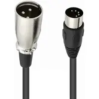 Dolphix DIN 5-pins (m) - XLR (m) kabel / zwart - 0,50 meter