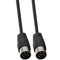 Dolphix DIN 6-pins audio video kabel / zwart - 1,5 meter