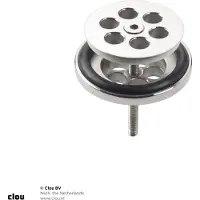 Clou Mini Wash Me plug t.b.v. siliconen waterstop, chroom