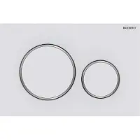 Geberit Bedieningsplaat Sigma 20 DF Met Glansverchroomde Designringen Mat Wit