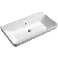 Sapho Thalie 80 Onderkast Keramiek Wastafel 80x46cm, wit