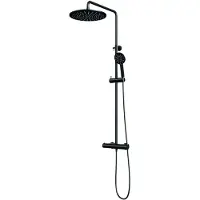 Brauer Black Edition opbouw regendoucheset met 3 standen handdouche en hoofddouche 30cm zwart mat