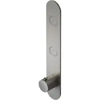 Hotbath Cobber PB066EXT afbouwdeel inbouwthermostaat met achterplaat en 2 drukknoppen geborsteld nikkel